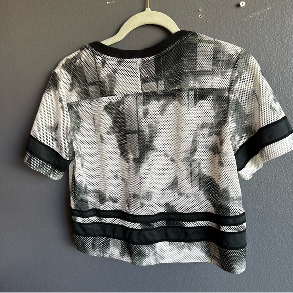 Rebecca mink off tye dye white mesh football crop jersey oversized 4 FR 40 - Picture 4 of 8